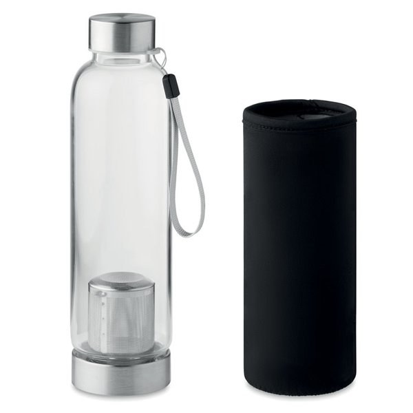 UTAH TEA High Borosilicate Glass Tea Bottle with Infuser - GiftRetail MO9636