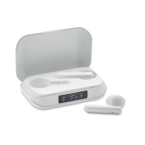 QUAVER Eco-Friendly TWS Earbuds with LCD Display - GiftRetail MO6946