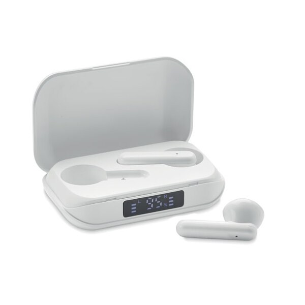 QUAVER Eco-Friendly TWS Earbuds with LCD Display - GiftRetail MO6946