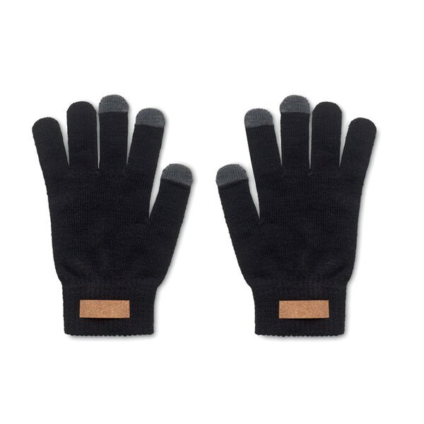 DACTILE RPET Eco-Friendly RPET Smartphone Tactile Gloves with Cork Label
