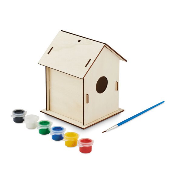 PAINTHOUSE DIY Complete DIY Wooden Birdhouse Craft Kit - GiftRetail MO2130