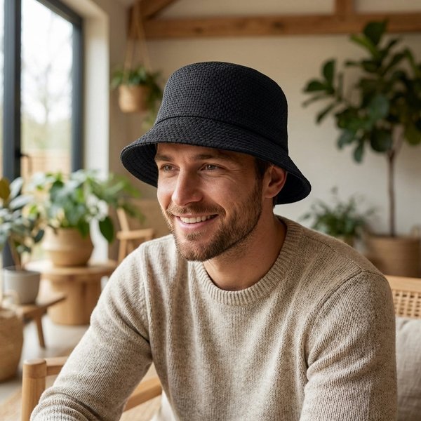 BILGOLA Eco-Friendly Paper Straw Summer Bucket Hat