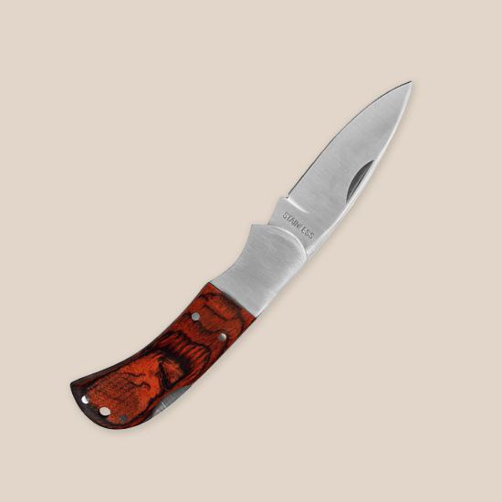 Goya 28347 - Chic Wooden Handle Stainless Steel Pocket-Knife TOP