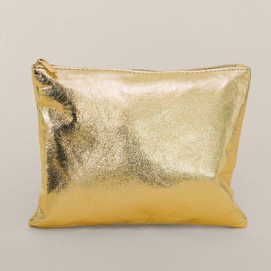 Goya 52544 - Gold PU Flat Toilet Bag PIKUY