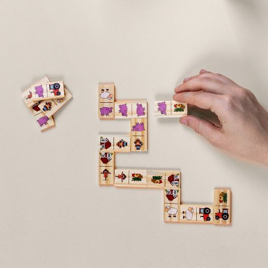 Goya 53509 - Wooden Animal Domino Game for Children DOMINO