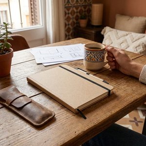CARATIL A5-notesbog i genbrugskarton - GiftRetail MO2396