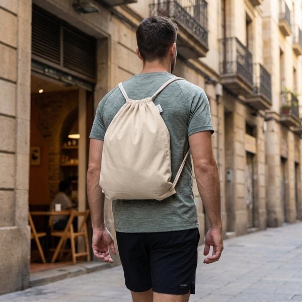 CABETRI Recycled cotton drawstring bag - GiftRetail MO2401