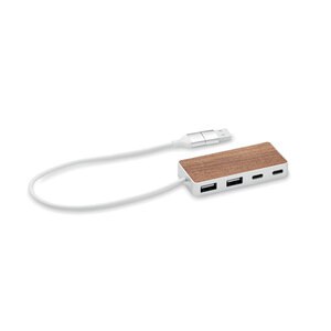 UBAH USB hub 4 ports 27,5 cm - GiftRetail MO2387