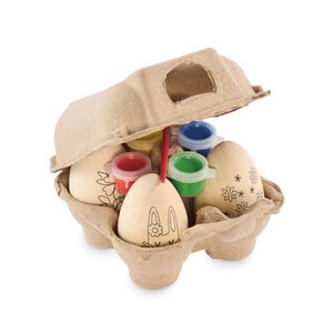 EISET Wooden eggs painting set - GiftRetail MO2563