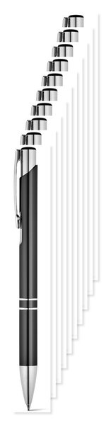 Pakke med 100 Egotier 91311 - aluminiums kuglepen med clip