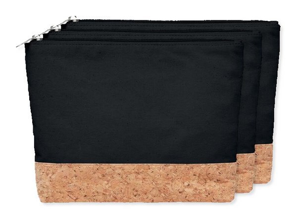 Pack of 30 GiftRetail MO9817 - PORTO BAG Eco-Friendly Cork & Cotton Cosmetic Travel Bag