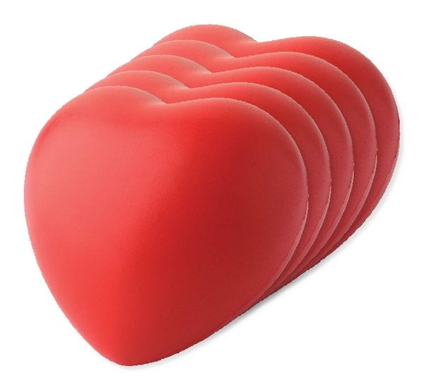 LOVY Stress Relief Heart-Shaped PU Foam Squeeze Toy