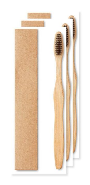 DENTOBRUSH Eco-Friendly Bamboo Toothbrush in Kraft Box