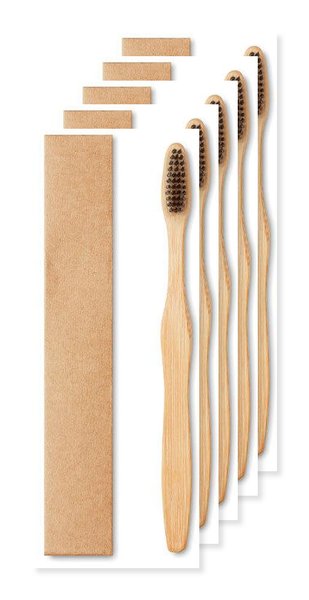 DENTOBRUSH Eco-Friendly Bamboo Toothbrush in Kraft Box