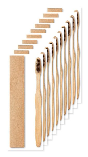 DENTOBRUSH Eco-Friendly Bamboo Toothbrush in Kraft Box