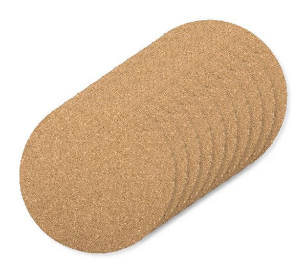 Pack of 10 GiftRetail MO9298 - BIERPON Round cork coaster