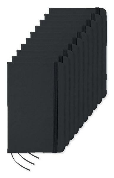 Pack of 10 GiftRetail MO1800 - NOTELUX Premium A6 Notebook with Hard PU Cover