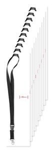 Pack of 10 GiftRetail MO8595 - LANY Premium 20mm Lanyard with Metal Hook and Safety Features