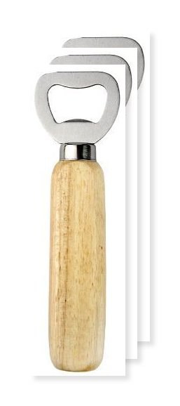 Pakke med 30 Goya 38042 - Rustfrit stål åbner med træhåndtag OAK