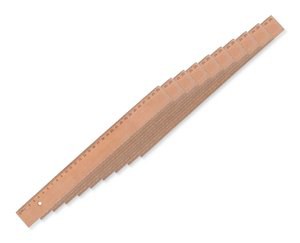 Pack of 10 Goya 50077 - 30 cm Wooden Ruler DROIT