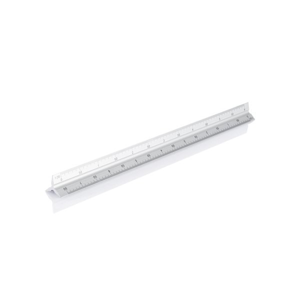 Trekantet lineal i aluminium 30cm