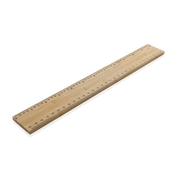 Timberson ekstra tyk 30 cm dobbeltsidet lineal i bambus