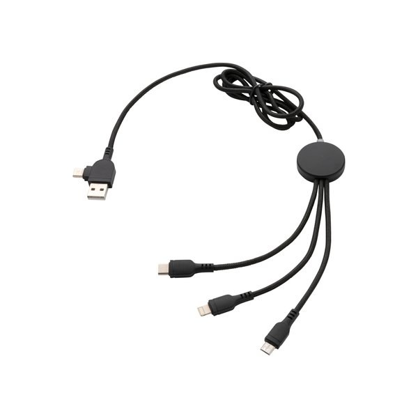 6-i-1 kabel med lys logo
