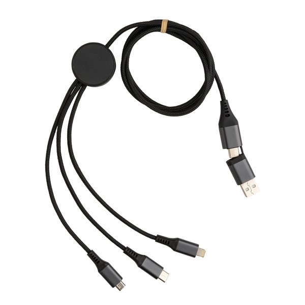 Terra60W, RCS genanvendt aluminium. 120 cm, 6-i-1 kabel.