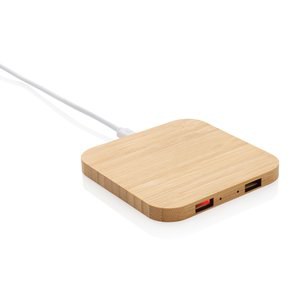 XD Collection P308.37 - Bambus 10W trådløs oplader med USB
