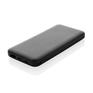 XD Collection P322.43 - Lockhart powerbank i RCS plast 10.000 mAh, integreret kabel