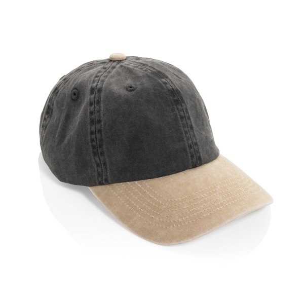 XD Xclusive P453.14 - BEAU AWARE™ vasket 6-panels cap i tofarvet bomuldstwill, 270