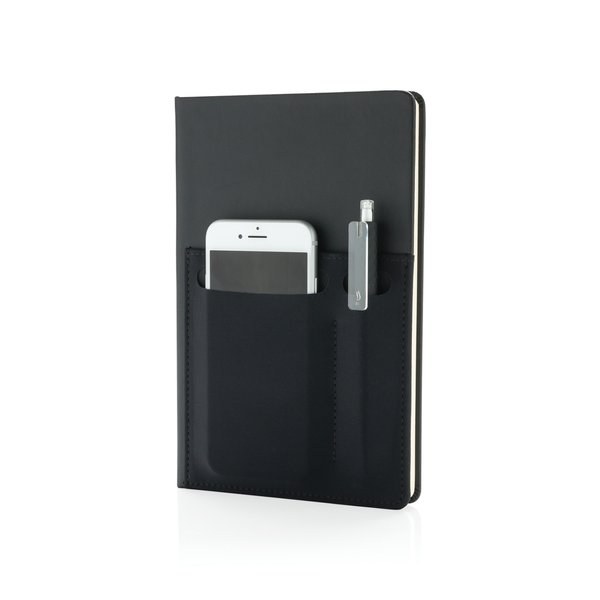 A5 luksus notesbog med mobillomme
