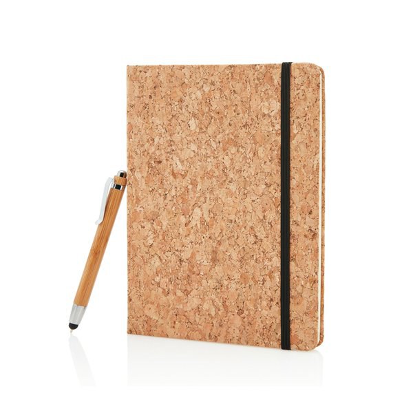 A5 notesbog med bambus styluspen