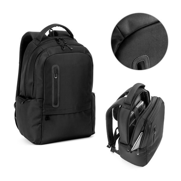 Laptoprygsæk (17") i 150D nylon med 2 polstrede rum - Egotier 92530
