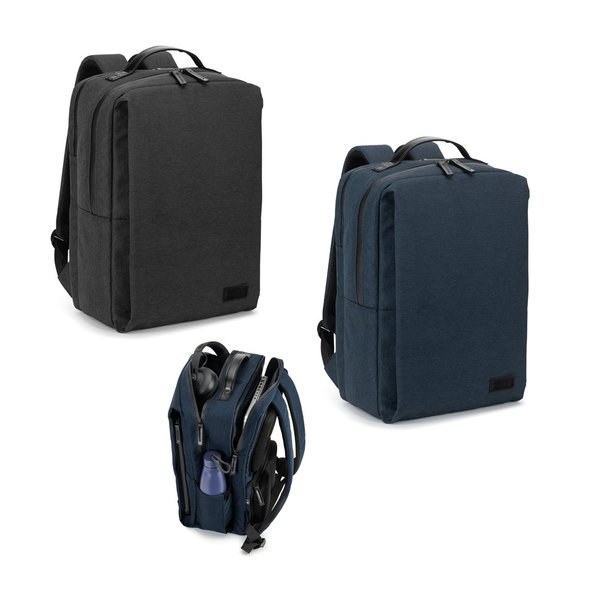 Laptoprygsæk (17") lavet af højdensitets 600D genbrugt polyester (20L) - Egotier 92542